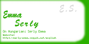 emma serly business card